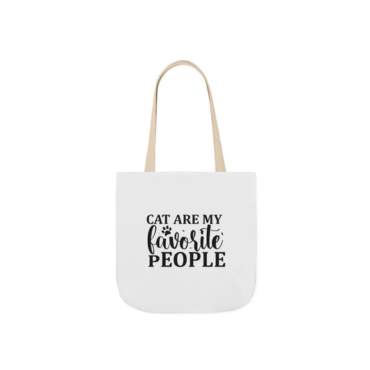 Cat Lover Canvas Tote Bag - "Cats Are My Favorite People" - Perfect Gift for Cat Moms